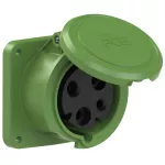 Gniazdo tablicowe proste POWER TWIST 63A 2P+Z >50-500V 100-300Hz 10h IP44, kołnierz 100X100, rozstaw śrub 80X80
