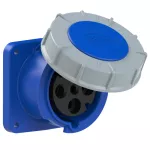 Gniazdo tablicowe proste POWER TWIST 63A 3P+Z 230V 50/60Hz 9h IP66/67, kołnierz 100X100, rozstaw śrub 80X80,