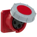 Gniazdo tablicowe proste POWER TWIST 63A 2P+Z 400V 50/60Hz 9h IP66/67, kołnierz 100X100, rozstaw śrub 80X80,