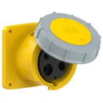 Gniazdo tablicowe proste POWER TWIST 125A 2P+Z 110V 50/60Hz 4h IP66/67, kołnierz 120X120, rozstaw śrub 100X100