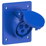 Gniazdo tablicowe skośne 16A 2P+Z 230V 50/60Hz 6h IP44/54 (kołnierz 80X97, rozstaw śrub 60X73)
