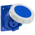 Gniazdo tablicowe skośne 32A 2P+Z 230V 50/60Hz 6h IP67 (kołnierz 80X97, rozstaw śrub 60X73)