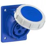 Gniazdo tablicowe skośne 16A 2P+Z 230V 50/600Hz 6h IP67 (kołnierz 70X85, rozstaw śrub 50X65)