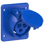 Gniazdo tablicowe skośne 16A 2P+Z 230V 50/60Hz 6h IP44/54 (kołnierz 75X85, rozstaw śrub 60X60)