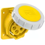 Gniazdo tablicowe skośne 16A 3P+Z+N 110V 50/60Hz 4h IP67 (kołnierz 75X85, rozstaw śrub 60X60)