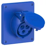 Gniazdo tablicowe skośne TWIST 16A 2P+Z 230V 50/60Hz 6h IP44/54 (kołnierz 92X100, rozstaw śrub 77X85)
