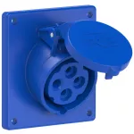 Gniazdo tablicowe skośne 16A 3P+Z 230V 50/60Hz 9h IP44/54 (kołnierz 92X100, rozstaw śrub 77X85)