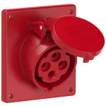 Gniazdo tablicowe skośne 16A 3P+Z 400V 50/60Hz 6h IP44/54 (kołnierz 92X100, rozstaw śrub 77X85)