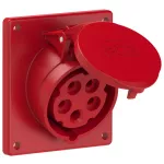 Gniazdo tablicowe skośne 16A 3P+Z+N 400V 50/60Hz 6h IP44/54 (kołnierz 92X100, rozstaw śrub 77X85)