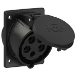 Gniazdo tablicowe skośne 32A 3P+Z+N 400V 50/60Hz 6h IP44/54 (kołnierz 80X97, rozstaw śrub 60X73), seria MIDNIGHT