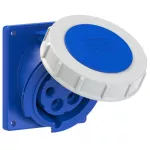 Gniazdo tablicowe skośne TWIST 32A 3P+Z+N 230V 50/60Hz 9h IP67 (kołnierz 92X100, rozstaw śrub 77X85), styki niklowane