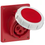 Gniazdo tablicowe skośne TWIST 16A 3P+Z 400V 50/60Hz 6h IP67 (kołnierz 92X100, rozstaw śrub 77X85), styki niklowane