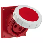 Gniazdo tablicowe skośne TWIST 32A 2P+Z 400V 50/60Hz 9h IP67 (kołnierz 92X100, rozstaw śrub 77X85), styki niklowane