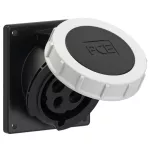 Gniazdo tablicowe skośne TWIST 32A 3P+Z 500V 50/60Hz 7h IP67 (kołnierz 92X100, rozstaw śrub 77X85), styki niklowane