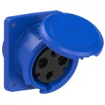 Gniazdo tablicowe skośne POWER TWIST 63A 2P+Z 230V 50/60Hz 6h IP44 (kołnierz 100X112, rozstaw śrub 80X88)