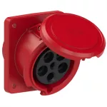 Gniazdo tablicowe skośne POWER TWIST 63A 3P+Z+N 400V 50/60Hz 6h IP44 (kołnierz 100X112, rozstaw śrub 80X88)
