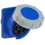 Gniazdo tablicowe skośne POWER TWIST 63A 3P+Z+N 230V 50/60Hz 9h IP66/67 (kołnierz 100X112, rozstaw śrub 80X88)