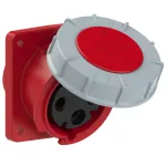 Gniazdo tablicowe skośne POWER TWIST 63A 2P+Z 400V 50/60Hz 9h IP66/67 (kołnierz 100X112, rozstaw śrub 80X88)