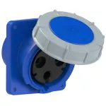Gniazdo tablicowe skośne POWER TWIST 125A 2P+Z 230V 50/60Hz 6h IP66/67 (kołnierz 120X130, rozstaw śrub 100X108)