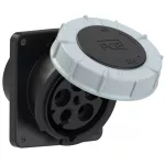 Gniazdo tablicowe skośne POWER TWIST 125A 3P+Z+N 500V 50/60Hz 7h IP66/67 (kołnierz 120X130, rozstaw śrub 100X108)