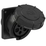 Gniazdo tablicowe skośne POWER TWIST 63A 3P+Z+N 400V 50/60Hz 6h IP66/67 (kołnierz 100X112, rozstaw śrub 80X88), seria MIDNIGHT