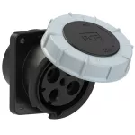 Gniazdo tablicowe skośne POWER TWIST 125A 3P+Z 500V 50/60Hz 7h IP66/67 (kołnierz 114X114, rozstaw śrub 90X90), styk sterujący