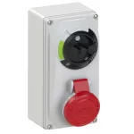 Gniazdo tablicowe z wyłącznikiem 16A 2P+Z 400V 50/60Hz 9h IP44