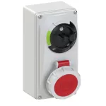 Gniazdo tablicowe z wyłącznikiem 16A 2P+Z 400V 50/60Hz 9h IP67
