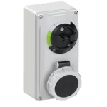 Gniazdo tablicowe z wyłącznikiem 16A 2P+Z 500V 50/60Hz 7h IP67