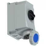 Gniazdo stałe z wyłącznikiem 63A 2P+Z 230V 50/60Hz 6h IP66/67