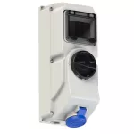 Gniazdo stałe z wyłącznikiem 16A 2P+Z 230V 50/60Hz 6h IP44 7613-6
