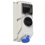 Gniazdo stałe z wyłącznikiem 16A 3P+Z 230V 50/60Hz 9h IP44 7614-9