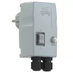 Wtyczka jednofazowa z ochroną silnika (sterowanie ręczne -automatyczne LUB 0-1) 16A 230V 50/60Hz IP44 (zakres ustawień: 6,5A; dławica kablowa: 2xM16 (5-10mm)