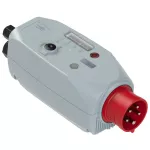 Wtyczka CEE ze zwrotnicą faz z ochroną silnika, z lampką sygnalizacyjną ze wskaźnikiem wirowania 16A 3P+Z+N 400V 50/60Hz 6h IP44 (zakres ustawień: 1,6-2,4A; stycznik(AC3): 4,0 Kw)