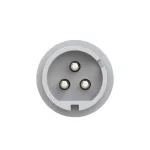 Wtyczka przenośna TWIST 32A 2P+Z 24/42V DC 10h IP67, styki niklowane