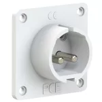 Wtyczka tablicowa prosta 16A 2P 42V 50/60Hz 12h IP44, styki niklowane