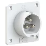 Wtyczka tablicowa prosta 16A 2P+Z 42V 50/60Hz 12h IP44, styki niklowane