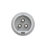 Wtyczka tablicowa prosta 16A 2P+Z 42V 50/60Hz 12h IP44, styki niklowane