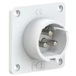 Wtyczka tablicowa prosta 16A 2P+Z 24/42V DC 10h IP44, styki niklowane