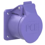 Gniazdo tablicowe proste 16A 2P+Z 24V 50/60Hz IP44/54 (kołnierz 55X55, rozstaw otworów 41X41), styki niklowane