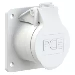 Gniazdo tablicowe proste 16A 2P 42V 50/60Hz 12h IP44/54 (kołnierz 60X70, rozstaw otworów 47X53), styki niklowane
