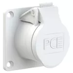 Gniazdo tablicowe proste 16A 2P+Z 42V 50/60Hz 12h IP44/54 (kołnierz 70X70, rozstaw otworów 56X56), styki niklowane