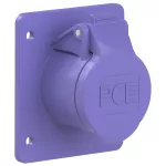 Gniazdo tablicowe proste 32A 2P 24V 50/60Hz IP44/54 (kołnierz 75X85, rozstaw otworów 60X60), styki niklowane