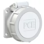 Gniazdo tablicowe proste 16A 2P+Z 42V 50/60Hz 12h IP66/67 (kołnierz 54X60, rozstaw otworów 60X60), styki niklowane