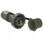Wtyczka przenośna NAUTILUS wojskowa z pokrywą UNI-SCHUKO 16A 2P+Z 230V 50/60Hz IP66/68, styki niklowane