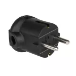 Wtyczka przenośna kątowa SCHUKO 16A 2P+Z 230V IP20 czarna