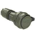 Gniazdo przenośne NAUTILUS wojskowe z bolcem uziemienia z pokrywą 16A 2P+Z 230V 50/60Hz IP66/68, styki niklowane