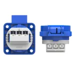 Gniazdo wtyczkowe wersja SCHUKO 16A 2P+Z 230V 50/60Hz IP54, tylne podłączenie kołnierz 50X50, ochrona przed dziećmi, styki niklowane 105-0bc