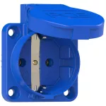 Gniazdo wtyczkowe wersja SCHUKO 16A 2P+Z 230V 50/60Hz IP54, tylne podłączenie kołnierz 50X50, styki niklowane, białe