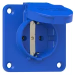 Gniazdo wtyczkowe wersja SCHUKO 16A 2P+Z 230V 50/60Hz IP54, boczne podłączenie kołnierz 70X70, styki niklowane